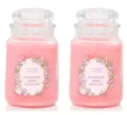 Yankee Candle Strawberry Bunny Shortcake Large Jar Candles 2 Jars New