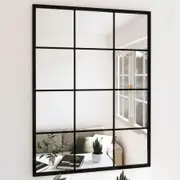 Wall Mirror Black 80x60 cm Metal