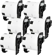 Veson - 6 Rolls White DK-11209 DK11209 Compatible with Brother Address Label Rolls, 29 mm x 62 mm Shipping Labels for Brother QL Label Printers (800 Labels per Roll)
