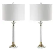 JYL5039A-SET2 Set of 2 Table Lamps Mark 28" Crystal/Metal LED Table Lamp Cont...