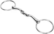 O Circle Horse Bits, All Purpose Ring Snaffle Bit, Flexible Linking Polished Stainless Steel Horse Mouth Bit for Horse Racing and Training