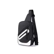 Multi-Function Casual Canvas Black And White Chest Bag Outdoor Sports Shoulderbag With External Usb Charging Interface For Men / Women / Student