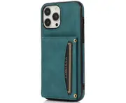C56 Blue Phone Leather Case Protection Bumper Wallet Folding Protective Case for IPhone 14 Max 6.7