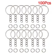 100Pcs Keyring Keychain Split Jump Rings Bulk Ring DIY Jewelry Key Chain Cra-IL