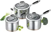 [Scanpan] Coppernox Saucepan 3-Pieces Set, Multicolour