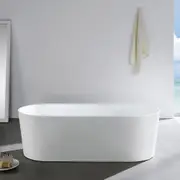 1200-1700*710*550mm Poseidon OBT Gloss White/Gloss Black Oval Acrylic Freestanding Bathtub