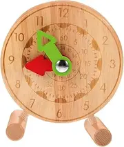 Hohopeti 1Pc Wooden Clock Plaything for Mini Educational for Cognition Safe Smooth Edges for Birthdays and Holidays Engaging Montessori Activity for Early Learning