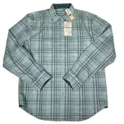 Tommy Bahama Men's Blue Orchid Desert Sun Plaid Button-Up Shirt Size Medium