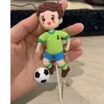 CAKE TOPPER CLAY BOY PLAY BALL 生日蛋糕裝飾男孩足球足球蛋糕裝飾生日蛋糕籃蛋糕串烘焙糕點