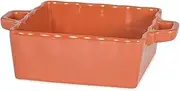 H&h Set of 3 square coloured stoneware baking dishes, 15 x 15 x h6 cm