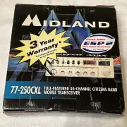New in Box! Midland Power Max Model 77-250CXL 40 Channel CB Radio- New Old Stock