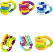 Fidget Toys Pack Fidget Twist Toys Kids Stocking Stuffers Gifts for Kids Party Favors Autism Autistic Children Adults Stress Relief Sensory Toy ADHD Toys (6)