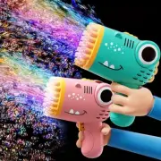 40 Holes Handheld Dinosaur Bubble Machine Fully Automatic Toy Bubble Gun Without