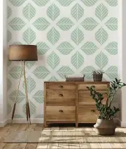 PANRA Leaf Pattern WALL Stencil, Botanical Nature Theme Decor Stencil