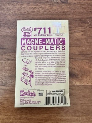 Kadee #711 HO Scale Magne-Matic Couplers (2 Pair)