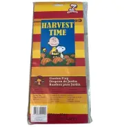 Charlie Brown Peanuts Garden Flag Snoopy Pumpkin Patch Harvest Time 28"x40" New