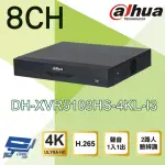 【DAHUA 大華】DH-XVR5108HS-4KL-I3 8路 4K 人臉辨識 XVR 監視器主機 昌運監視器