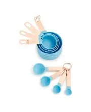 Art + Cook Stainless Steel Handles Nylon Measuring Cup & Spoon 8 Piece Set