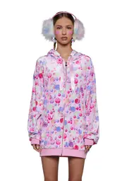 [Dolls Kill x Candyland] Sweet Pieces Velour Hoodie