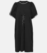 [Simone Rocha] Simone Rocha Embellished midi dress AU 8 black