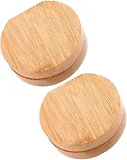 BCOATH 2pcs Folding Vanity Mirror Wallet Folding Handheld Mirror Small Pocket Mirror Small Wooden Compact Mirror Folding Makeup Mirror Folding Travel Mirror Mini Mirror Khaki Bamboo