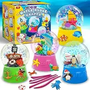 ToyUnited Make Your Own Water Globe - Snow Water Stem Projects DIY Activities Glitters Supplies Perfect Arts and Crafts Clay for Girls Boys Kids Ages 4-6 4-8 6-8 8-12 + Years Old Materials Stuff Games