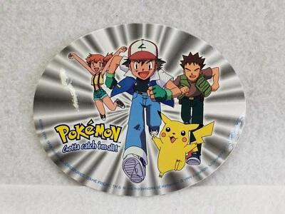 Vintage Pokemon Ash Pikachu Misty Die Cut Sticker 1999 Nintendo C&D Visionary