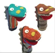 Dinosaur Hand Puppet - 12-Inch Eco-Friendly Reclaimed Wool Cate & Levi NEW Kids