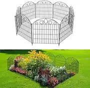 SUNLAX Decorative Garden Fence 10 Panels， 20ft（L） x 24in(H) Garden Fencing, Metal Garden Fences and Borders for Yard Outdoor Patio Landscape