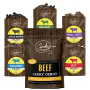 Beef Jerky Variety Sampler Pack Original, Black Pepper, Teriyaki, Sweet & Spi...