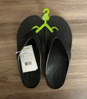 NWT Crocs Kadee II Flip Flops Sz 8 Black