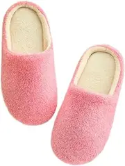 [MOBUTOFU] Mens Slippers Cozy Cotton-padded Furry Silent Round Toe Home Shoes Size 36/37 Winter