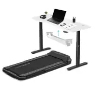 Lifespan Fitness V-Fold Treadmill with ErgoDesk Automatic White Standing Desk 1500mm + Cable Management Tray