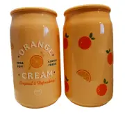 DW Home ORANGE CREAM Candle 15 oz Soda Pop Can Shaped Jar & Lid ~ Orange Scent