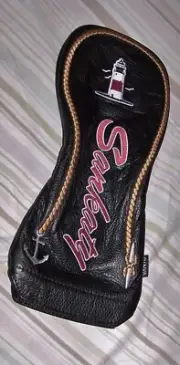 NEW VANTO PRG Embroidered Leather Driver Head Cover SANKATY HEAD GOLF CLUB Black
