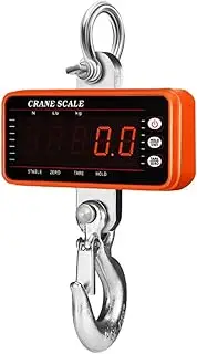 [JAJAJ] Industrial Digital Crane Scale 500/1000/1500kg Digital Hanging Scale with 65ft Remote Control Portable Heavy Duty Crane Scale Industrial Hook Scales for Farm,Livestock,Factory,Construction(1000KG)