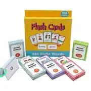 6 PACKS 220 Learning Flash Cards for Toddlers First Words Big Cards Numbers Objects Play Games Christmas Gift Preschool Kindergarten Decoration