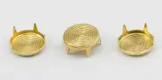 Size 60 12mm Gold Target Nailhead 4 Prongs Non Rusting - 50 PCS