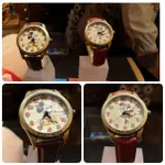 『現貨』迪士尼 90週年復古限定版 米奇 米妮 皮質錶帶 手錶 【波吉】