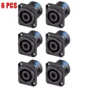 6 Neutrik NL4MPXX 4 Pole Speakon Chassis Panel Mount Connector Speaker Terminal