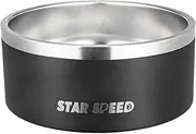 100oz Large Stainless Steel Dog Bowl. Extra Large Dog Water Bowls for Large Dogs with Rubber Bottom, Drop Resistant and Durable, Keeps Cold, Fits Different Size Big Dog Food Bowls.(100 OZ, Black)