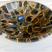 Black Agate Vessel Kitchen Sink, Agate Stone Bathroom Hand Wash Sink Decor