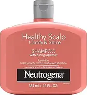 [Neutrogena] Exfoliating Healthy Scalp Clarify & Shine Shampoo for Oily Hair and Scalp, Anti-Residue Shampoo with Pink Grapefruit, pH-Balanced, Paraben & Phthalate-Free, Color-Safe, 12oz