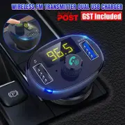 Handsfree FM Transmitter Wireless Bluetooth Car Kit MP3 Adapter Charger NEW AU