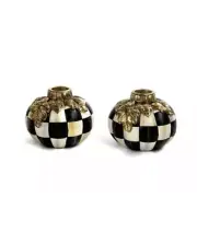 For Mackenzie-Child Halloween Thanksgiving Courtly Pumpkin Candlesticks Set/2