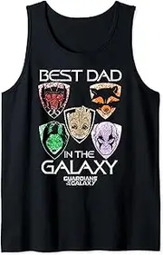 [Marvel] Guardians Of The Galaxy Best Dad In The Galaxy Badges Tank Top