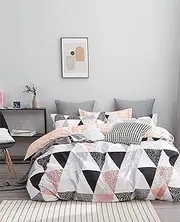 Gioia Casa 100% Cotton Annie Reversible Printed Quilt Cover Set - Soft, Comfy, Luxurious Duvet Cover with 250 Thread Count - Elegant Design Quilt Cover Set for Bedding - Queen Size