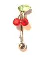 Pair 16g Prong Set CZ Cherry Helix Rook Tragus Daith Lobe Ear Lip Sexy Gift