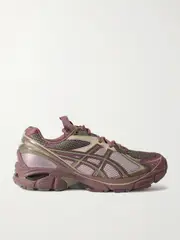 [Asics] Asics - Gt-2160 Faux Leather-trimmed Mesh Sneakers - Dark purple - UK 3.5 UK 3.5 Purple