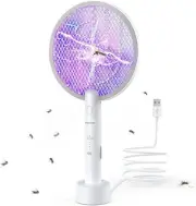 PALONE Electric Fly Swatter 3000V Bug Zapper Racket 2 in 1 Fly Swatter with 1